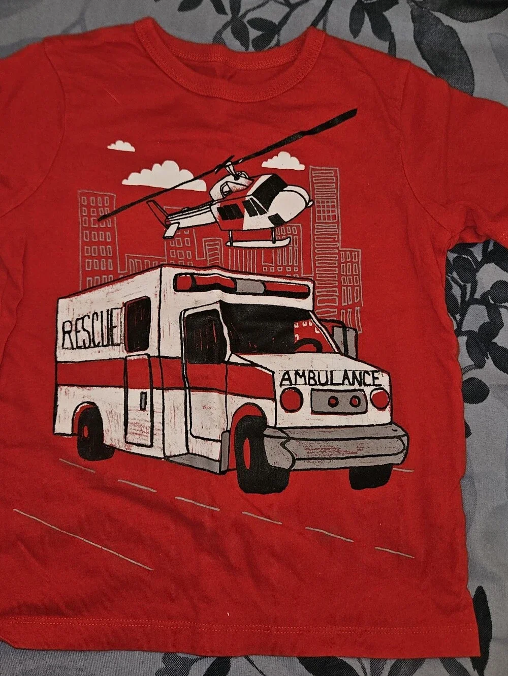 Children's Place Size 4T Bundle- Kids Rescue Vehicles Graphic Tees